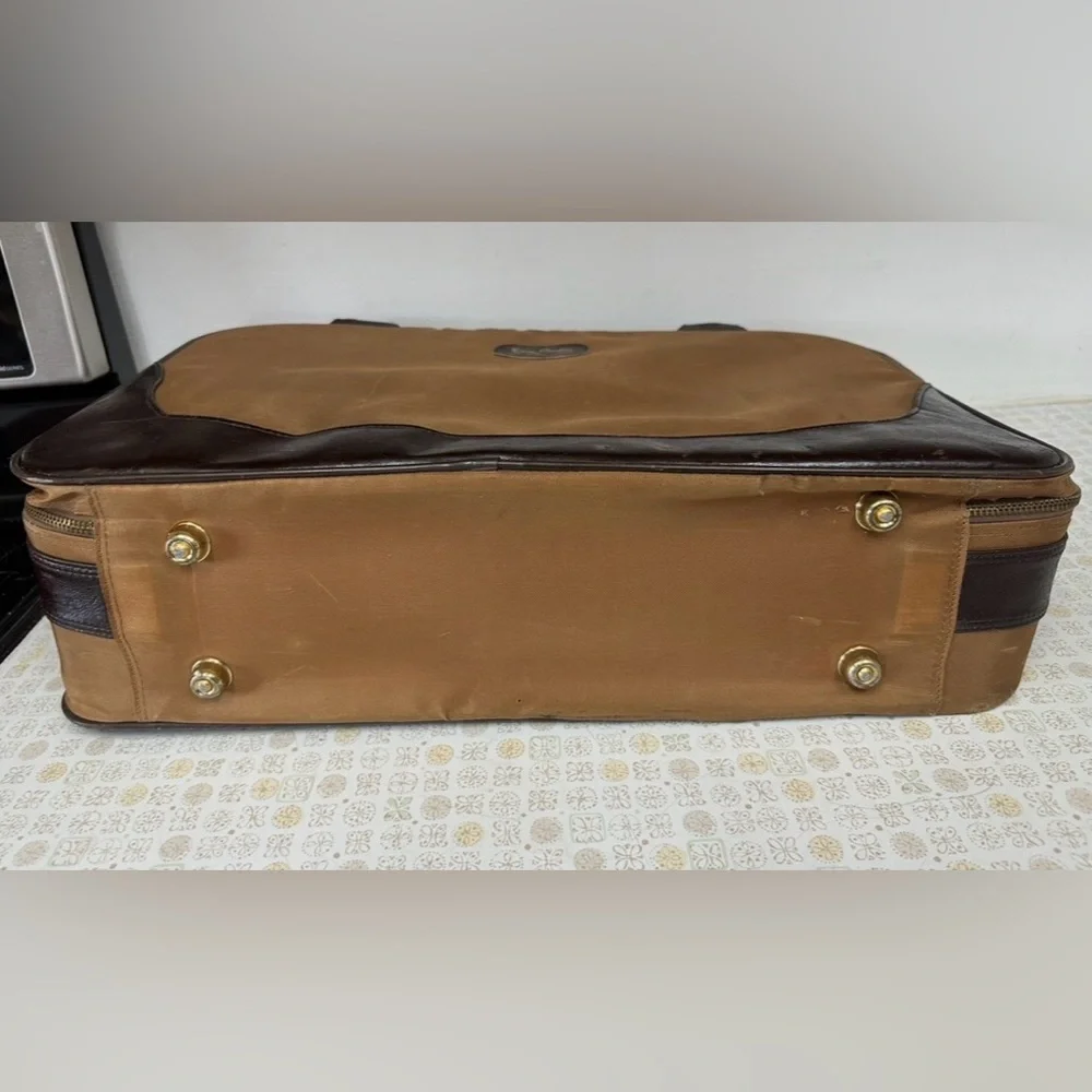Pierre Cardin Elegant Brown and Tan Briefcase
